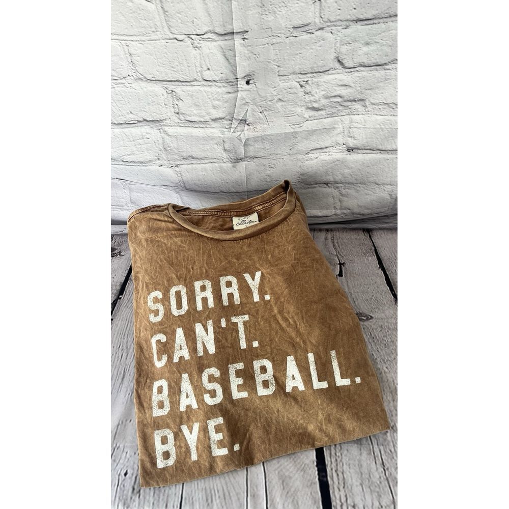 Baseball T-Shirt Mineral Washed Wear Soft Men/Women‎ Size Large New